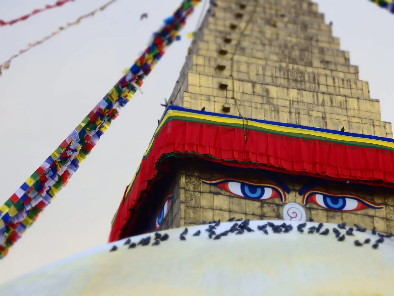 Die Augen der Boudha-Stupa in Kathmandu