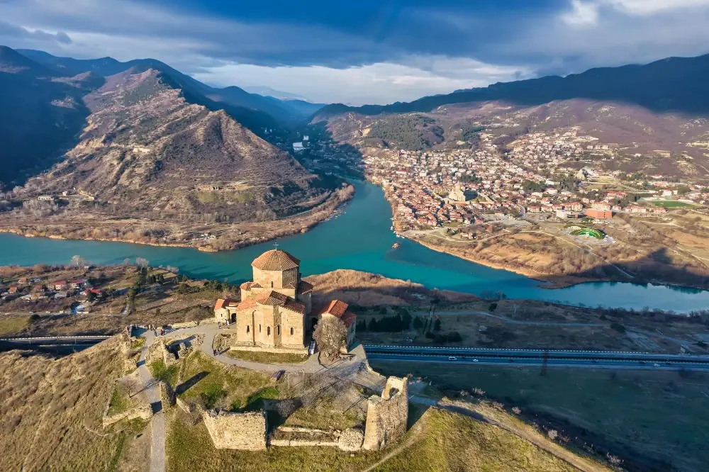 Jvari-Kloster in Mtskheta, Georgien