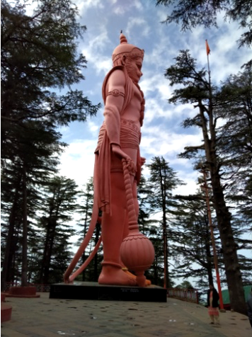 Indien Tor zum Himalaya Tag 2 Himachal Pradesh Shimla Affentempel Statue